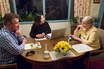 Solomon, Sebi, and Barbara at Work (Gary Wilson Photo)