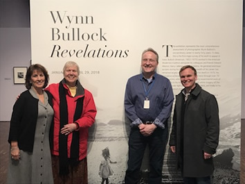 Wynn's Granddaughter Karan Brady, Daughter Barbara Bullock-Wilson, 
Figge Director of Collections and Exhibitions Andrew Wallace, 
and <em>Revelations</em>  
Curator Brett Abbott