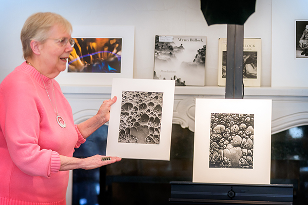 Illustrating Wynn’s negative printing with straight and negative print of Pebble Beach