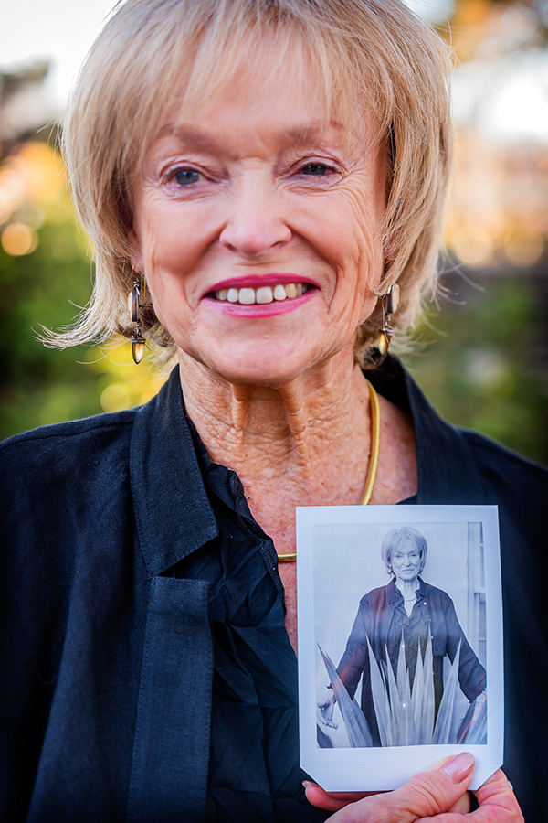 Another guest holding her wonderful portrait 