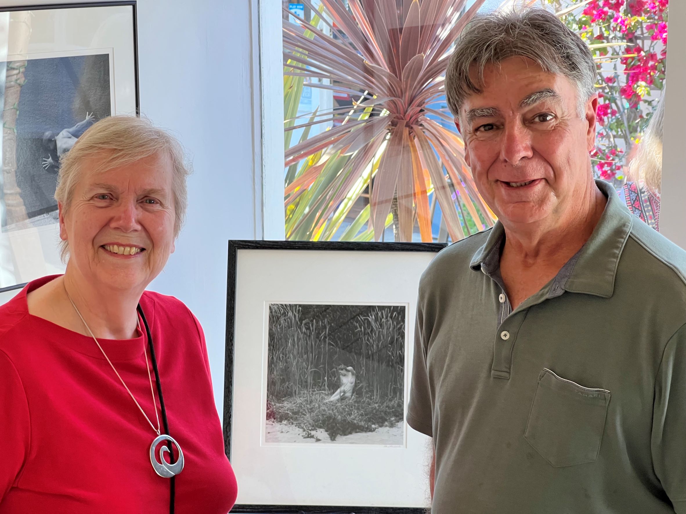 Barbara and Joe Livernois with historic Nude in Tall Grasses © Gary Wilson